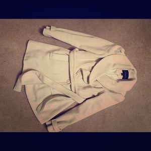 Cream peacoat sz M